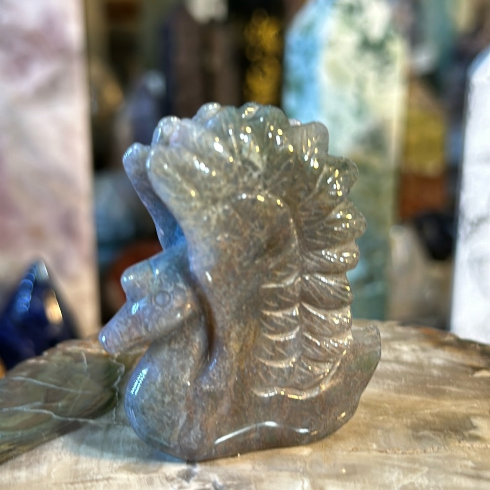 Ocean Jasper Crystal Swan Carving!